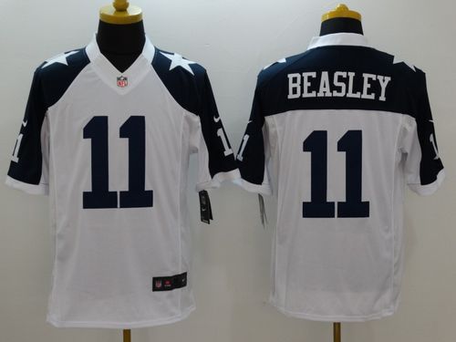 Nike Cowboys #11 Cole Beasley White Thanksgiving Throwback Men's Stitched NFL Limited Jersey - Click Image to Close